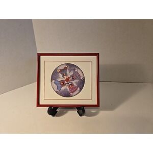 Barbara Lavallee Snow Angels‎ Happy Eskimo Framed 7.5x6.5 Alaska Artist/0475